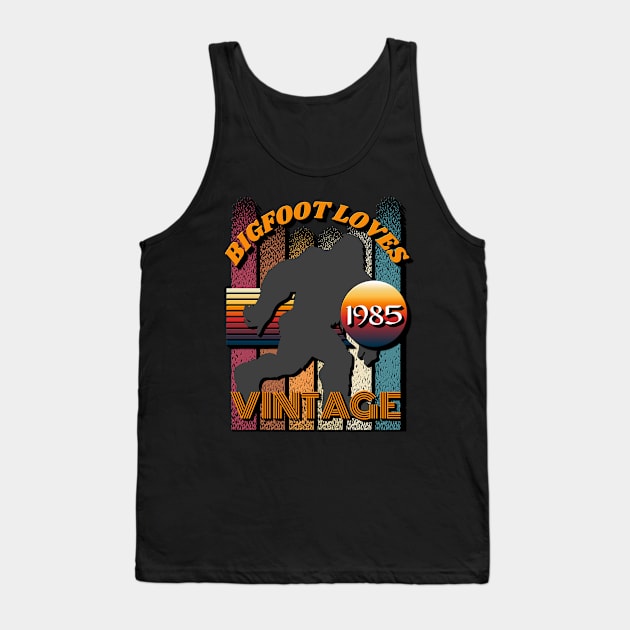 Bigfoot Loves Vintage 1985 Tank Top by Scovel Design Shop